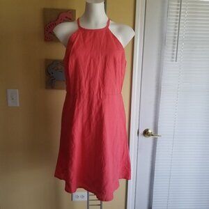 NWT Gap Fit and Flare Orange Linen dress (8P)